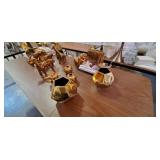 10PC-GOLD "GLOBAL VIEWS" DESK ITEMS