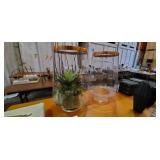 2PC-LARGE GLASS VASES