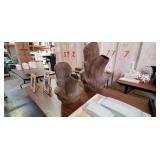 2PC-FAUX TREE BARK STATUES