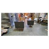 GREY "WEST ELM" NIGHTSTANDS