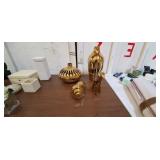 4PC-"GLOBAL VIEWS" GOLD DÉCOR ITEMS