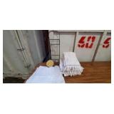 "CARO" TOWEL LOT W/BATHROOM ITEMS