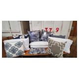 "POTTERY BARN" BLUE & WHITE KING BEDDING