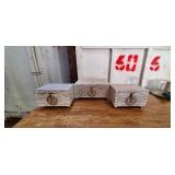 3PC-WOOD STORAGE BOXES