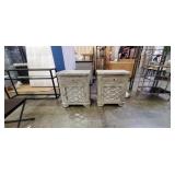 GRAY WOOD NIGHTSTANDS