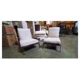 CREAM "CAMERICH" CHAIRS W/WICKER BACK