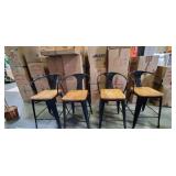 WOOD & METAL STOOLS