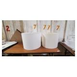2PC-LAMP SHADES W/ACRYLIC ACCENT