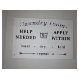 CANVAS LAUNDRY SIGN