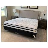 KING MATTRESS & 2 TWIN BOXSPRINGS W/ RAILS