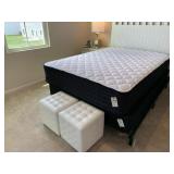 DOUBLE MATTRESS, BOXSPRING & RAILS