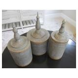 3PC METAL STORAGE DECO