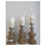 3PC CANDLE HOLDERS