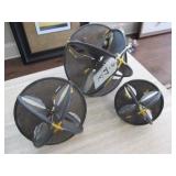 3PC ROUND METAL DECO