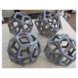 4PC METAL GEOMETRIC DECO