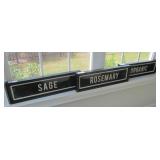 3PC FRAMED HERB SIGNS