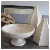 MARBLE BOWL/VASES