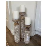 3PC CANDLE HOLDER