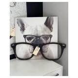 CANVAS W/WALL"GLASSES" DECO