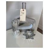 DECO VASE, CANDLE HOLDER & HOUR GLASS