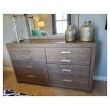 DRESSER W/MIRROR & TWO SIDE TABLES