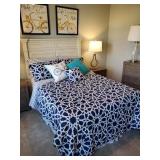 FULL BLUE & WHITE BICYCLE BEDDING