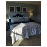KING SIZE WHITE & NAVY KING SIZE BEDDING