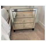 MIRRORED BEDSIDE TABLES