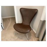 BROWN "LEATHER" CHAIR