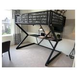 FULL METAL LOFT BED W/DESK