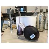 2PC GLASS VASES