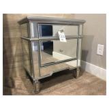 MIRRORED BEDSIDE TABLES
