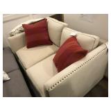 3PC STUDDED COUCH & PILLOWS