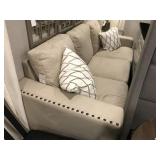3PC STUDDED SOFA & PILLOWS