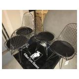 3PC PIECE METAL CHAIRS
