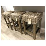 WICKER BARSTOOLS