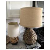 2PC WICKER LAMPS