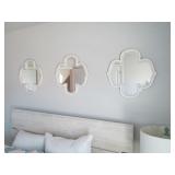 3PC MIRROR WALL ART