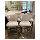 REVELATIONS WOOD UPHOLSTERED STOOLS