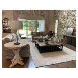 2PC DISTICTION BEIGE & GREY SOFA SET