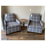 BASSETT PLAID CHAIRS