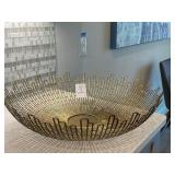 GOLD METAL DECO BOWL
