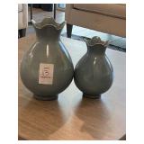 2PC BLUE VASE SET