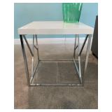 WHITE END TABLE