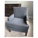 GREY UPHOLSTERED CHAIR