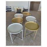 6PC METAL TABLES