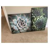 2PC SUCCULENT CANVASES