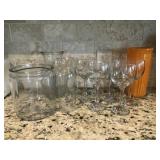 ASSORTED VASES & GLASSES