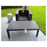 2PC WICKER CHAIR & TABLE