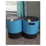 STEEL CASE BUOY STOOLS